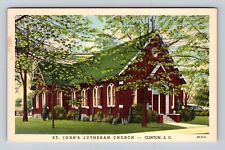 Clinton SC-South Carolina, St John's Lutheran Church, Antique, Vintage Postcard picture