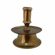 ANTIQUE 17TH CENTURY SPANISH BRASS CAPSTAN CANDLE HOLDER CANDLESTICK picture