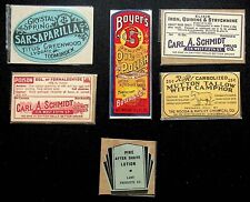 VINTAGE SIX BOX OR CAN LABELS -E12-J-K picture