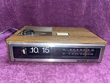 Sony ICF-C670W Digimatic AM FM Flip Clock radio Vintage WORKING picture