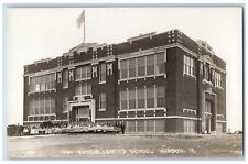 Hudson Iowa IA Postcard RPPC Photo Consolidated School Building c1940's Vintage picture