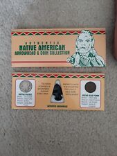 Authentic Native American Arrowhead and Coin Collection Nickel & Penny Lot#1937 picture