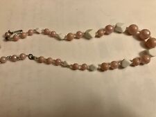vintage estate peach bead  necklace picture