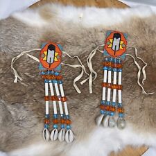Southwestern Native American Beaded Powwow Dance Bracelet Signed S. Bointy Kiowa picture