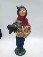 2003 Beyer's Choice Caroler Boy Rooster In A Basket picture