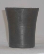 Antique Small Pewter Tumbler or Beaker Round Base with Curved Sides picture