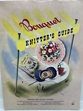 Vintage 1949 Bouquet Knitter's Guide Knitwear & Crochet Patterns Handbook 130+ picture