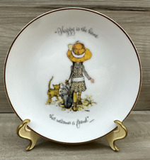 Vintage 1973 Holly Hobbie Decorative Plate Happy Home Welcomes a Friend 6