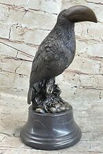 Toucan Tropical Bird Bronze Statue Sculpture Figure Signed Original Art on Base picture