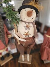 Rugged Chic Snowman W/ Primitive Tree picture