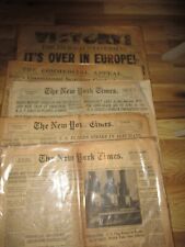 (5) VINTAGE WWII NEWSPAPERS-(3) The New York Times, COMMERICAL APPEAL &  1 MORE picture