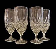 GODINGER DUBLIN 12 Oz. Iced Beverage Glasses Set Of 4 Cut Crystal 7.75” Tall picture