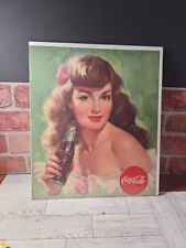 Vintage Coca Cola Poster Litho Beautiful Woman With Bottle picture