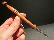 Antique Style Turned Wood Calligraphy Inkwell Ink Dip Writing Pen  picture