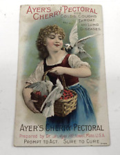 Vintage Victorian Trade Card AYERS CHERRY PECTORAL For Colds & Coughs picture