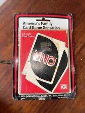 Vintage 1970s UNO America’s Card Game Sensation IGI Joliet 1978 SEALED picture