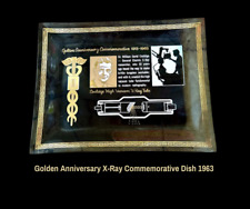 Vintage 1963 Golden Anniversary X-Ray Commemorative Glass Tray General Electric picture