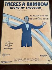 Vintage 1928 Sheet Music Al Jolson There's a Rainbow 'Round My Shoulder picture