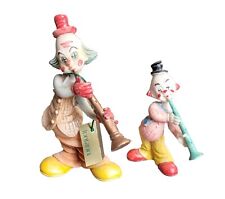 Vintage Fontanini Clown Playing Sax Instrumental Horn Made In Italy Lot Of 2 picture