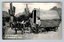 Pritchett CO-Colorado, Jack Ratliff, Covered Wagon, Horses, Vintage Postcard picture