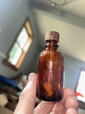 Vintage Squibb 1920’s 1930’s brown amber Bottle 4” medicine With Top Dropper picture