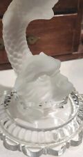 1920s to '30s Baccarat France Dauphin Crystal Hurricane Lamp  23 Inches READ picture