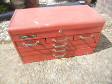 Vintage RED Machinist TOOL BOX Union Multiple Drawers Utility gd w Stacking type picture