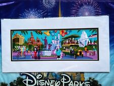 2022 SHAG Disney D23 Expo The Magic Panorama Disneyland Matted Print 20 x 10” picture