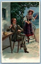 Postcard~ Artistic Romantic Embossed Postcard~ 1907 Kimble, PA Post Mark picture