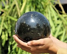 Amazing Black Nuummite Stone Sorcerer’s Stone Healing Power Metaphysical Sphere picture