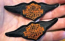 Rare Lot of 2 Authentic Harley Davidson Patches - 40+ Years Old  - Retired Rider picture