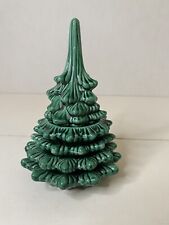Rare Vintage Stacking Ceramic Christmas Tree Lighter & Ashtrays 5-Pc 6.5” MCM picture
