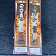 Windsor Collection Pilgrim Collectible Man & Woman Figurines Thanksgiving In Box picture