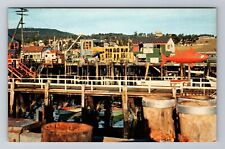 Monterey CA-California, Fisherman's Wharf, Antique, Vintage Souvenir Postcard picture