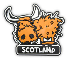 Scottish Iconic Toffee Cartoon Highland Coo Cow Scotland PU Home Kitchen Magnet picture
