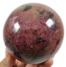 Rhodonite Crystal Polished Sphere 1lb 8.5oz. picture