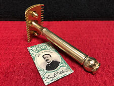 Stunning 1911 Gillette Gold ABC Safety Razor - Shell Design w/Larger Ball End picture
