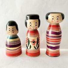 Set Of 3 Kokeshi Dolls By Hiroaki Hoshi picture