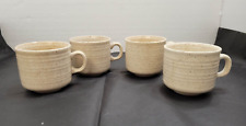 Churchill England Speckled Stoneware Homsespun Coffee Cups Set Of 4 Vintage picture