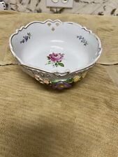 Vintage Von Schierholz Hand Painted Porcelain Footed Bowl Made In Germany picture