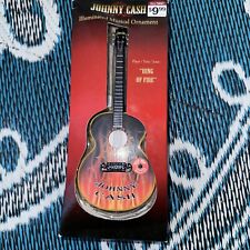 Johnny Cash Illuminated Guitar Musical Ornament Plays Ring Of Fire 2013 NEW picture
