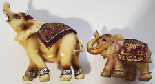 Vintage Elephant and Baby Calf Resin Decorative (Mothers trunk chipped) picture