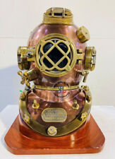 Copper Diving Helmet Us Navy Mark V Deep Sea Divers Antique Diving Helmet Scuba picture