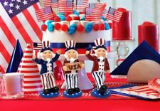 3pc. 4th of July Figurines Patriotic USA Decorations Independence Party Freedom  picture