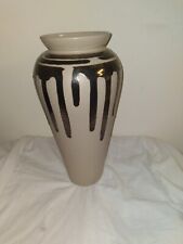 Vintage Royal Haeger Vase Beige/Brown Drip Design Amphora Silhouette 15