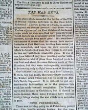 CONFEDERATE re. Abraham Lincoln 2nd Election Winner 1864 Civil War Newspaper picture
