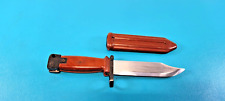 Vintage Chinese Knife Bayonet with Scabbard Orange picture