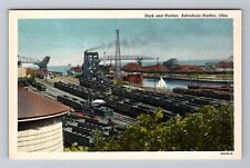 Ashtabula OH-Ohio, Dock and Harbor, Antique Vintage Souvenir Postcard picture