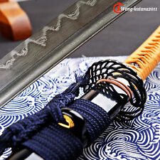 Handmade Crane Clay Tempered Folded T10 Japanese Samurai Katana Sharp Real Sword picture