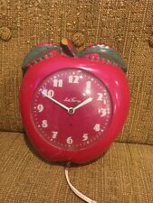 Vintage Seth Thomas Wall Clock Red Apple Kitchen Mid Century Prop Display  picture